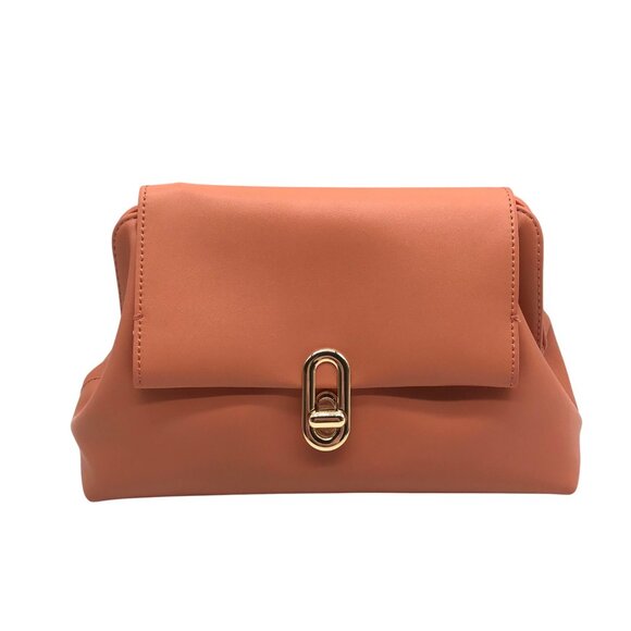 Jules Kae Peach Ellie Turn Lock Clutch - Picture 1 of 12